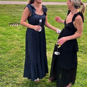 Navy blue wedding guest dress